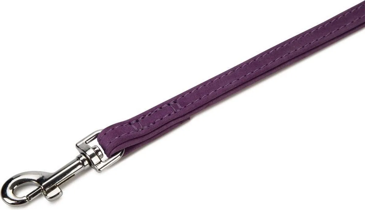 Beeztees Leren Looplijn Buffalo - Paars 110cm x 14mm