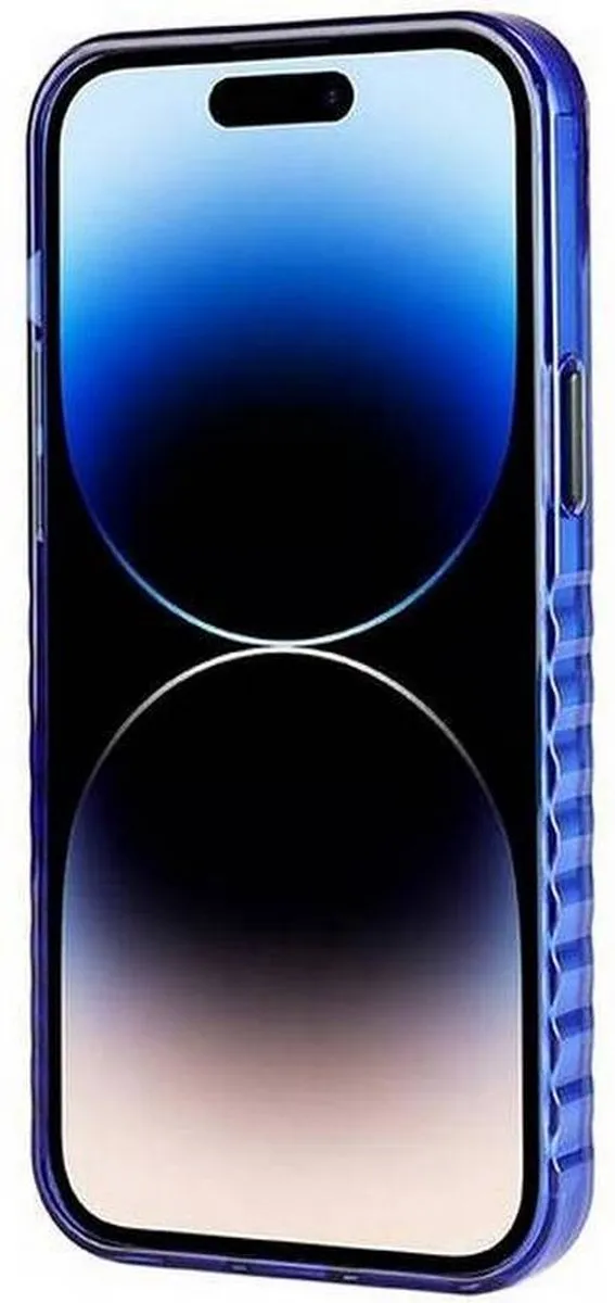 Audi IML Grille Pattern Hoesje - iPhone 14 Pro Blauw - afbeelding 2 van 6