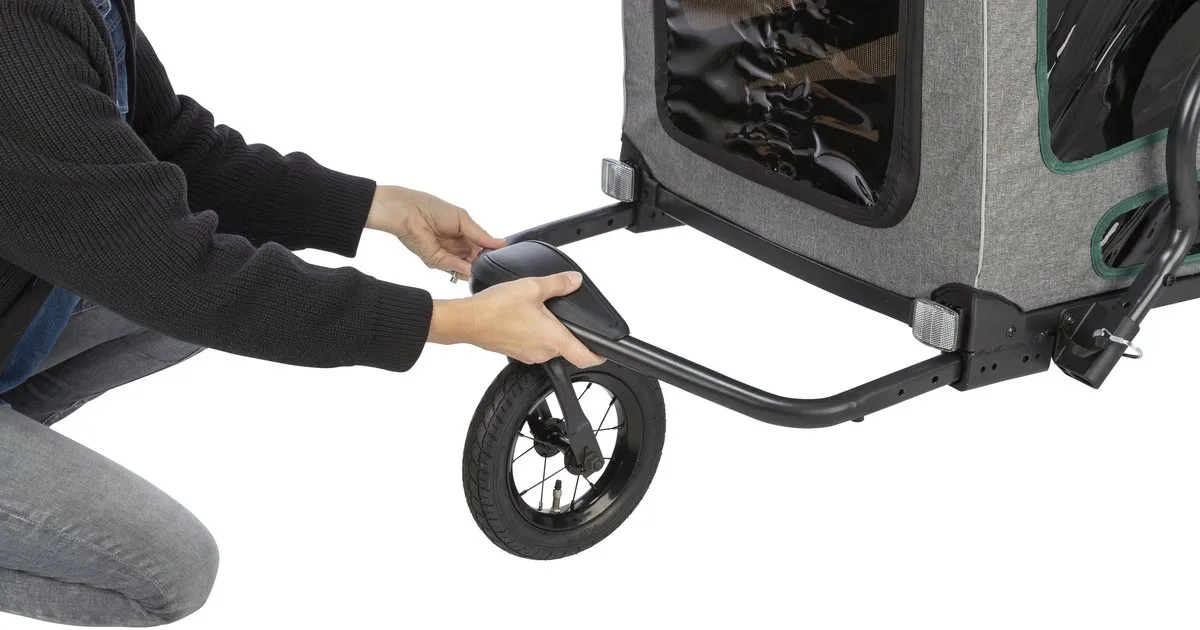 Trixie Jogger-Ombouw Fietskar Small - Grijs