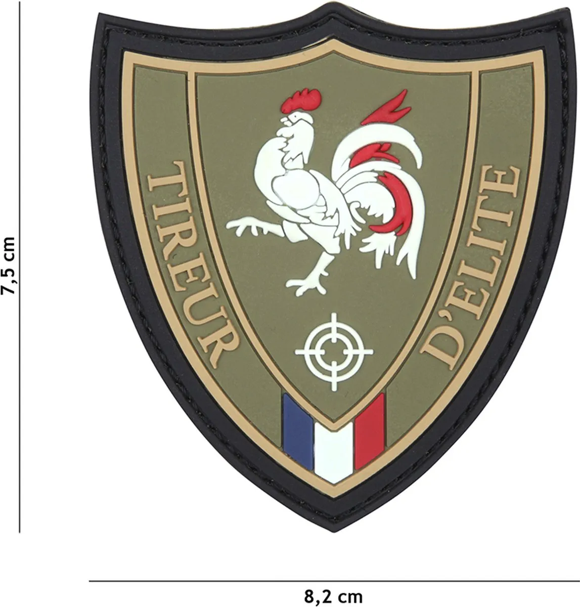 101 Inc Embleem 3D Pvc Tireur D'Elite Groen