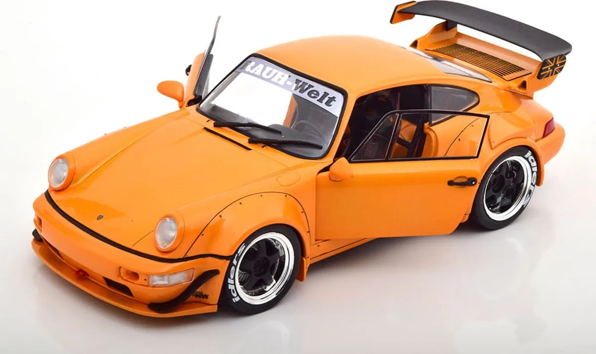 Porsche 911 (964) RWB Hibiki 2016 - 1:18 - Oranje Metallic