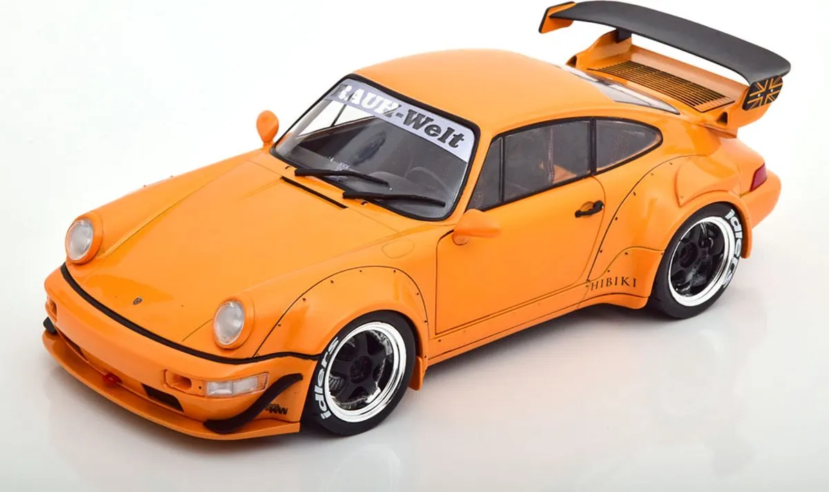 Porsche 911 (964) RWB Hibiki 2016 - 1:18 - Oranje Metallic