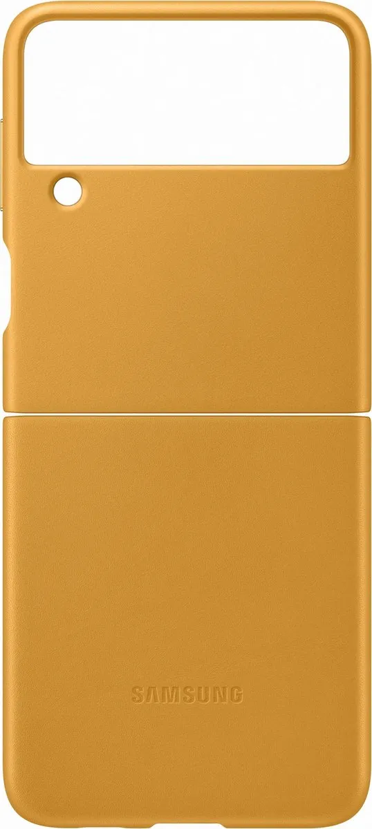 Samsung Galaxy Z Flip3 Lederen Hoesje - Mustard EF-VF711LYEGWW