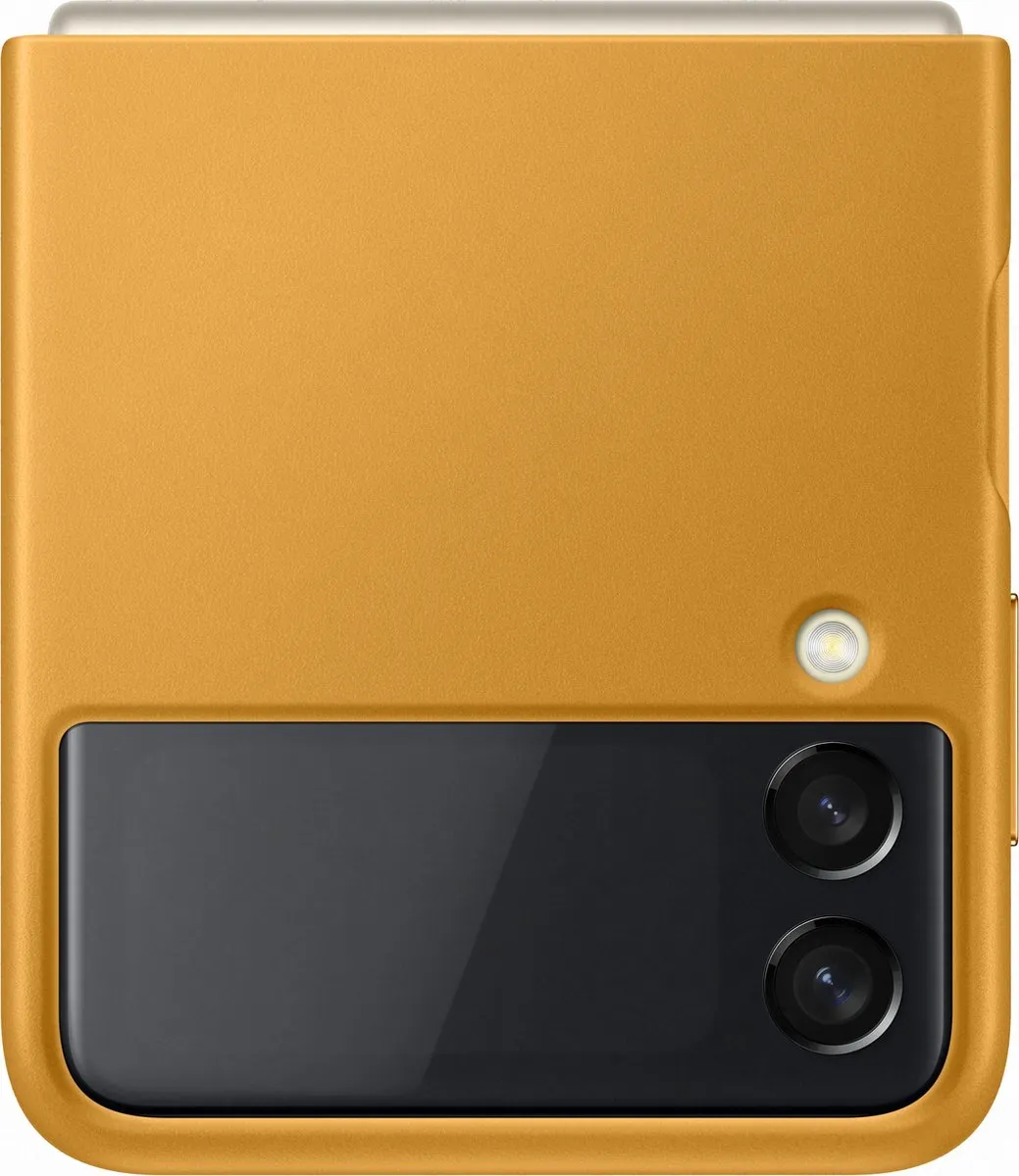 Samsung Galaxy Z Flip3 Lederen Hoesje - Mustard EF-VF711LYEGWW