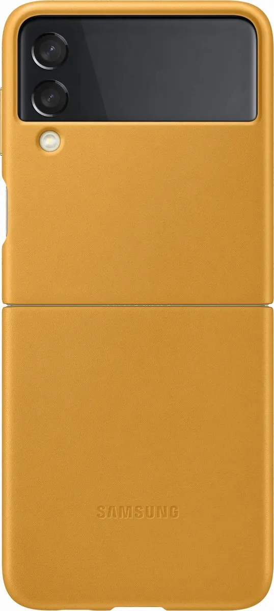 Samsung Galaxy Z Flip3 Lederen Hoesje - Mustard EF-VF711LYEGWW