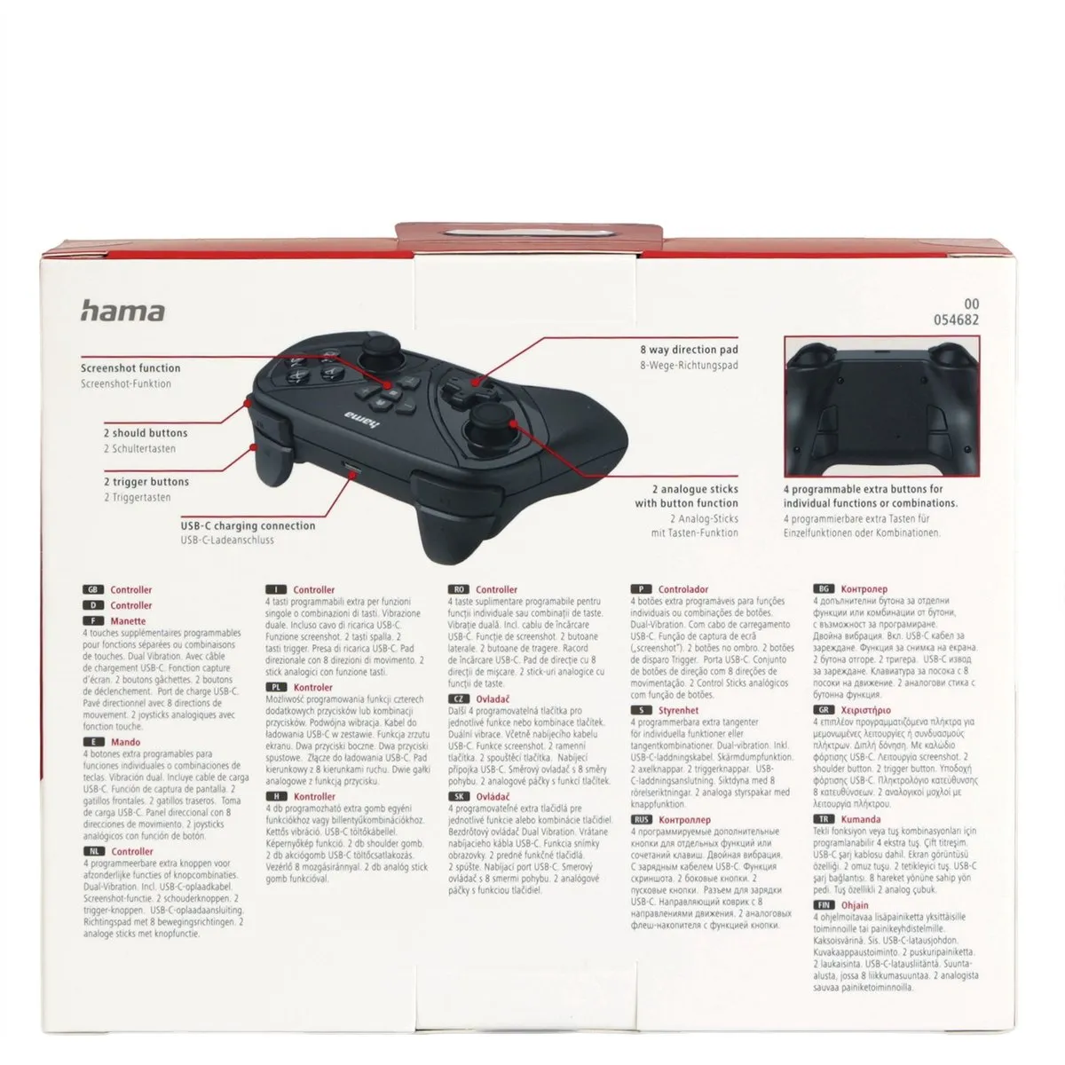 Hama Bluetooth Pro Wireless Controller – Gamepad voor Nintendo Switch Switch OLED & Switch Lite