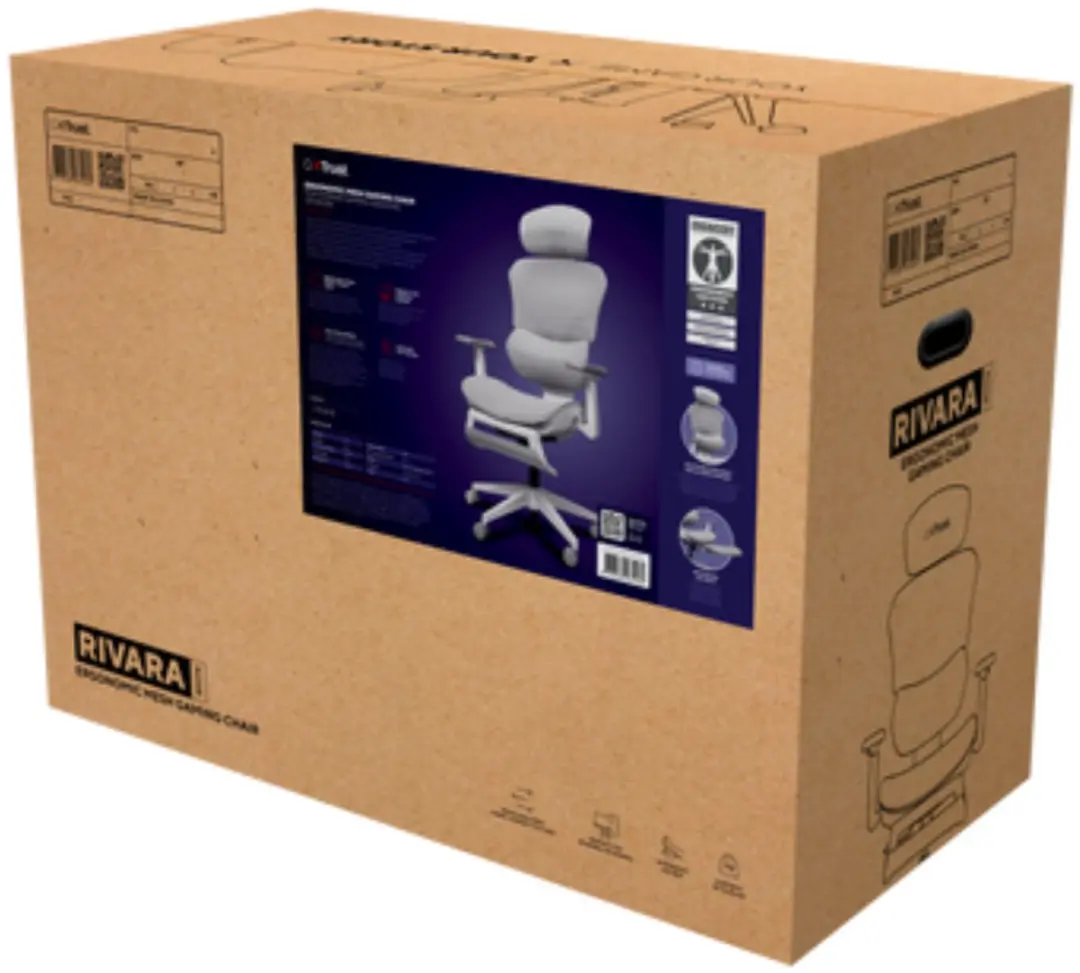Trust GXT 725W Rivara Gamingstoel - Wit - afbeelding 4 van 6