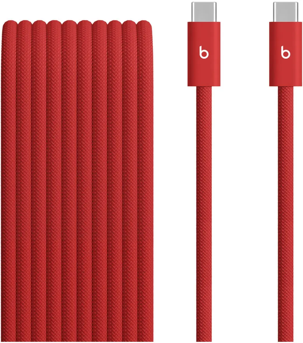 Apple Beats Gevlochten USB‑C‑naar‑USB‑C‑kabel (3 m) ‑ Flitsend rood -240 W