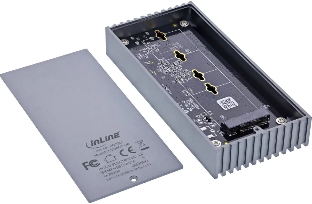 InLine USB4 M.2 SSD Behuizing 00031J - Grijs - afbeelding 5 van 5