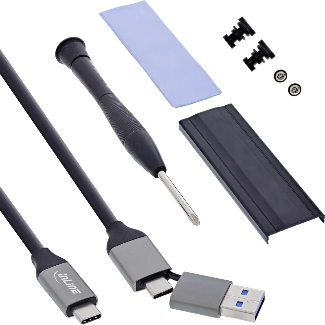 InLine USB4 M.2 SSD Behuizing 00031J - Grijs - afbeelding 2 van 5