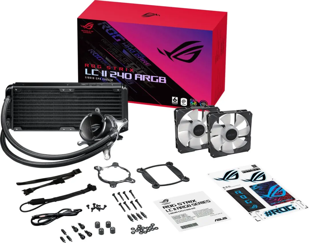 ASUS ROG Strix LC II 240 ARGB - CPU Waterkoeler - 2x12cm - Zwart - afbeelding 4 van 5