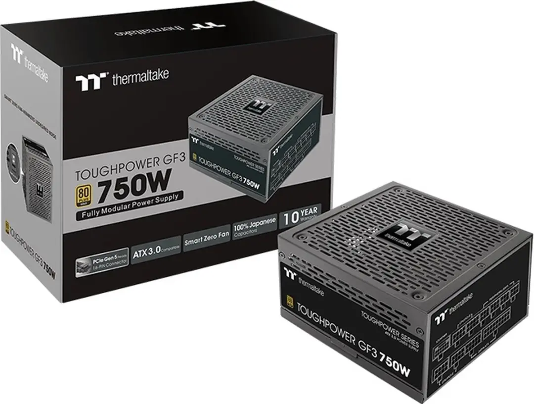 Thermaltake Toughpower GF3 750W PC-voeding - Zwart - afbeelding 2 van 6