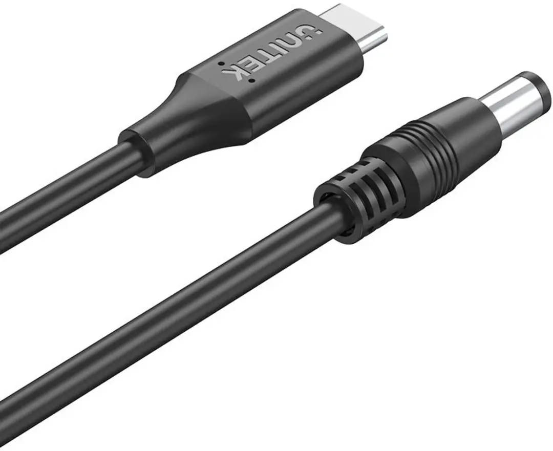 Unitek USB-C naar DC 5.5x2.5mm Kabel 1.8m - Zwart - afbeelding 3 van 3