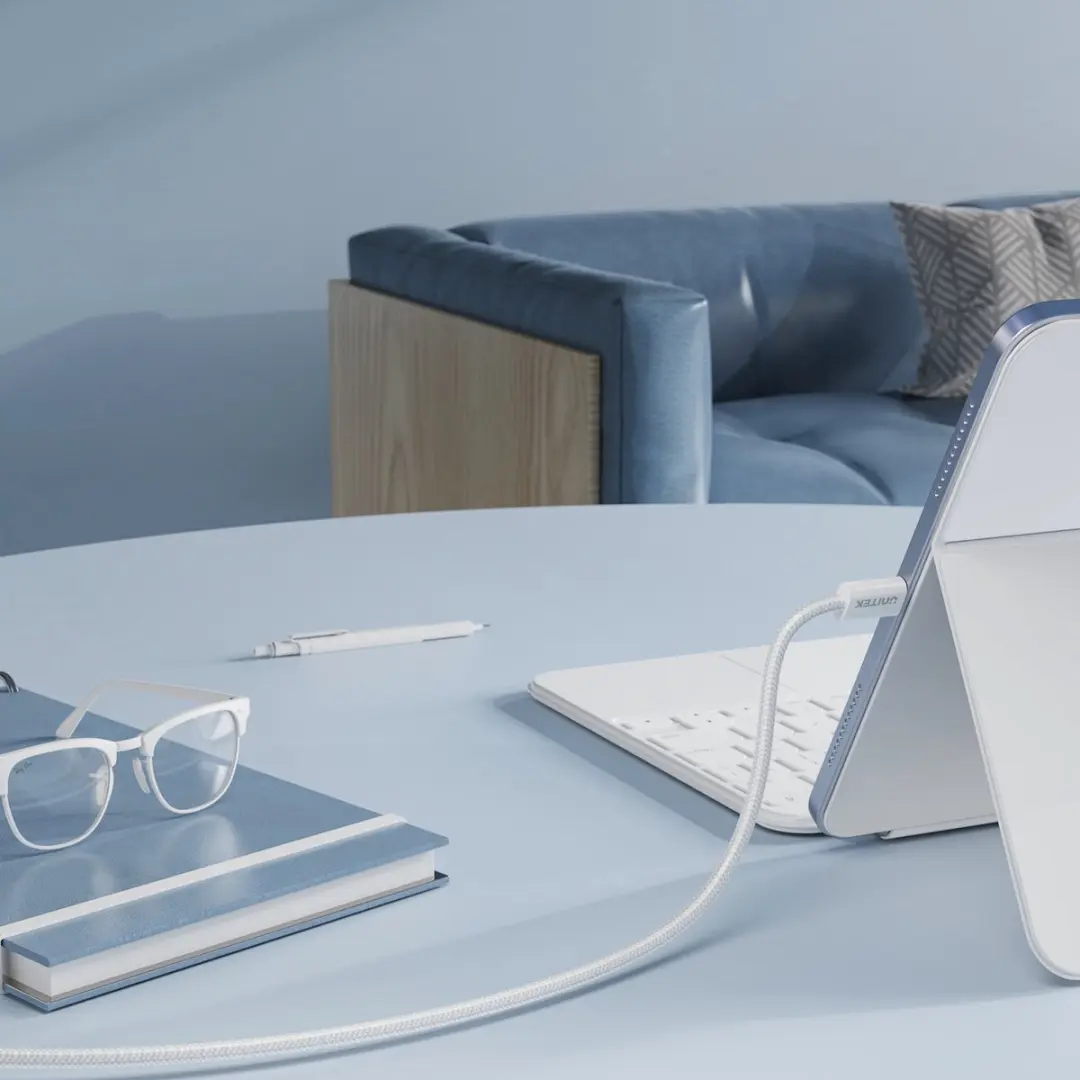 Unitek USB-C PD 100W Kabel C14141AWH01-1M - 1m Wit - afbeelding 2 van 6