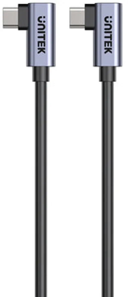 Unitek USB-C Hoekkabel PD 100W 0,5m - Zwart - afbeelding 6 van 6