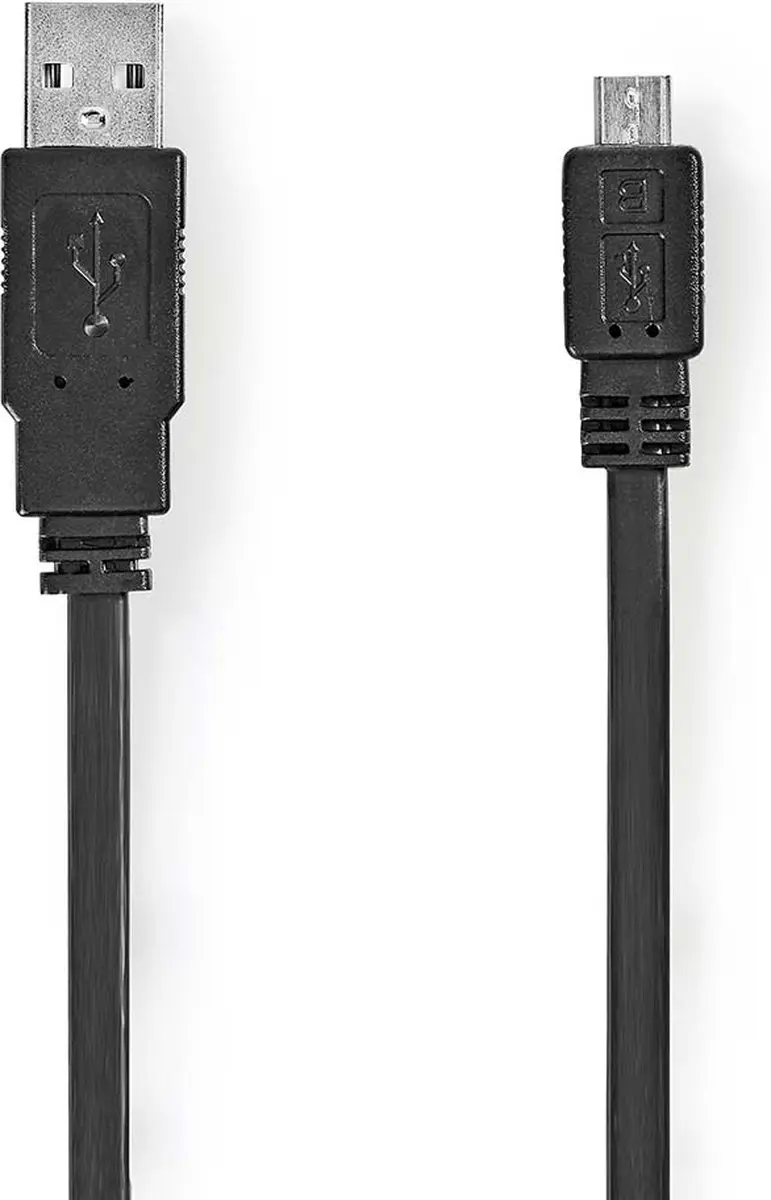 Nedis Platte USB 2.0 Kabel A-MicroB 1m