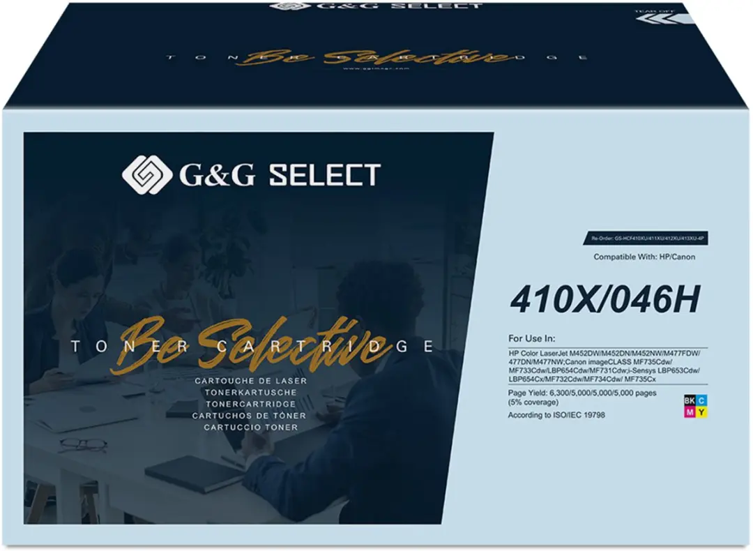 G&G GS-H410X-4P Toner Combipack - Zwart/Cyaan/Magenta/Geel - afbeelding 2 van 4