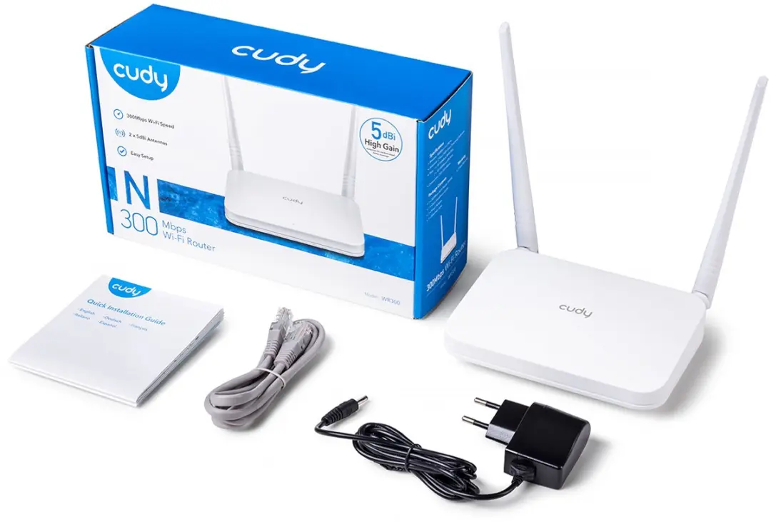 Cudy WR300 Draadloze Router - 4x Ethernet - 2.4 GHz - afbeelding 6 van 6