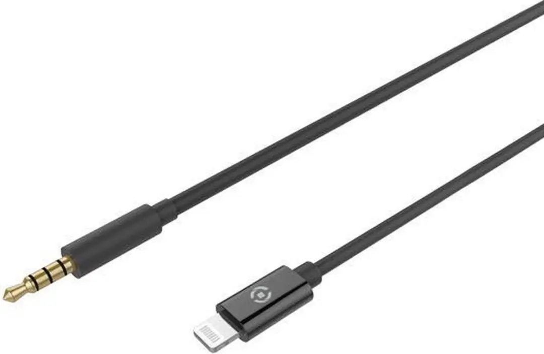 Celly USBLIGHT35MMBK USB-kabel 1m 3,5mm Lightning - Zwart - afbeelding 2 van 6