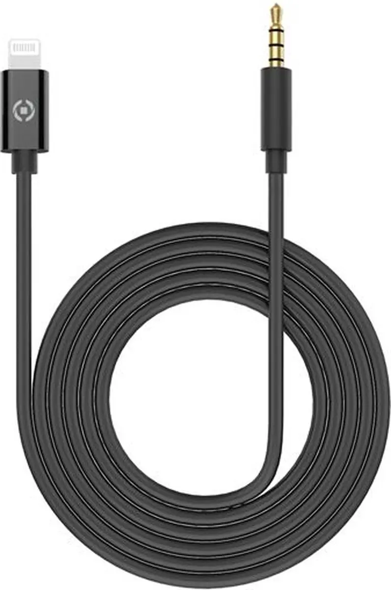 Celly USBLIGHT35MMBK USB-kabel 1m 3,5mm Lightning