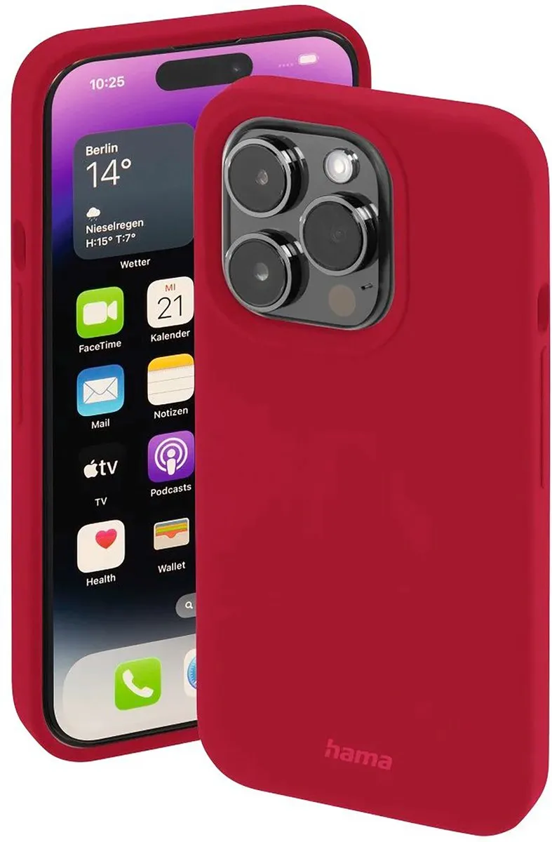 Hama MagCase Finest Feel Pro Hoesje iPhone 14 Pro Max - Rood