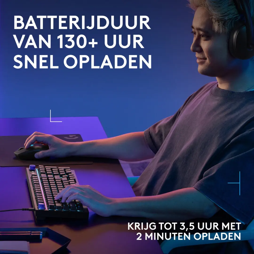Logitech G G305 X Superlight Gamingmuis - Zwart - afbeelding 5 van 6