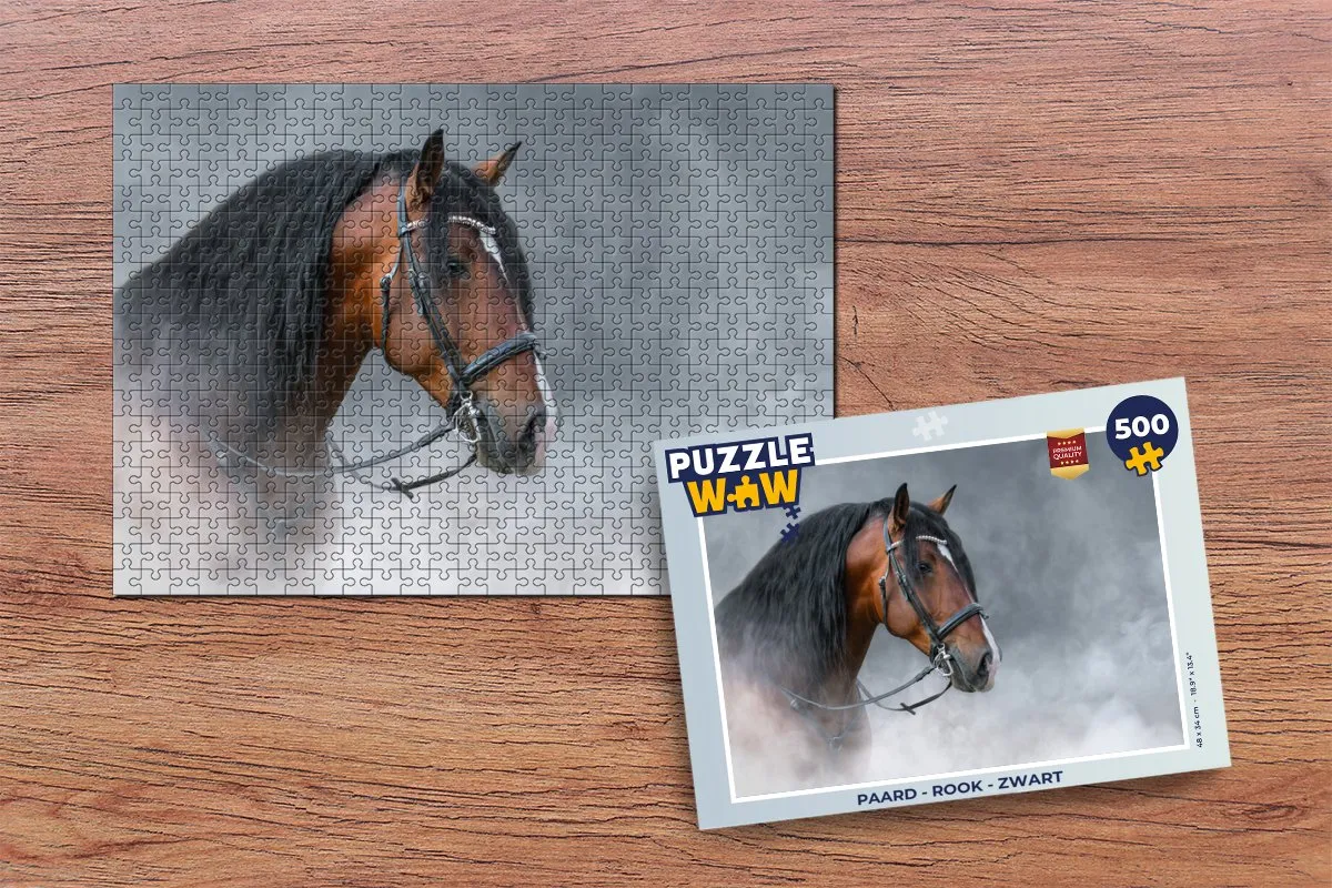 PuzzleWow Paard Legpuzzel 500 Stuks - Multicolor
