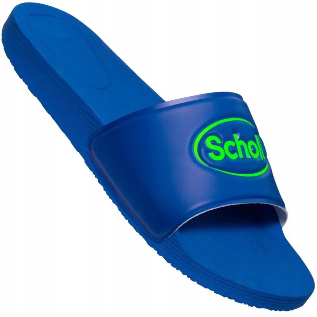 Scholl WOW Blauwe Antislip Zwembad Slippers Dames Maat 36