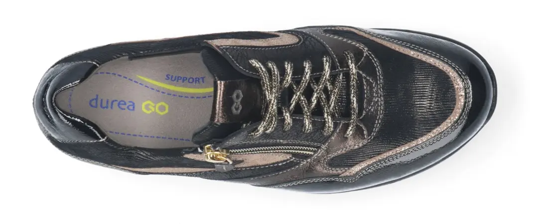 Durea 6306 Wijdte H Sneakers - Zwartmulti - afbeelding 5 van 6