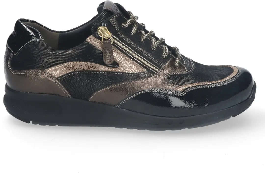 Durea 6306 Wijdte H Sneakers - Zwartmulti - afbeelding 2 van 6