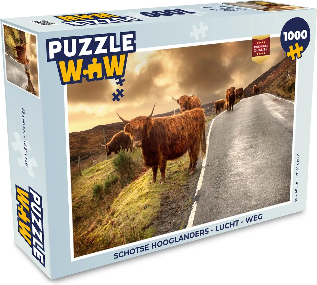 PuzzleWow Schotse Hooglanders Legpuzzel 1000 Stuks