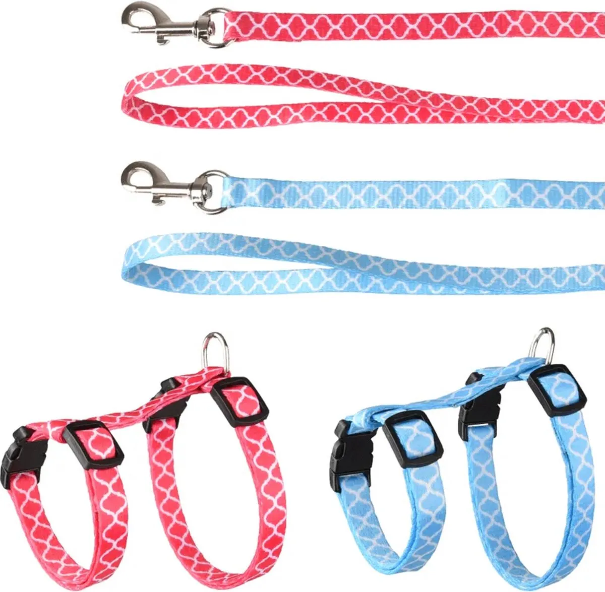 Flamingo Kittenharnas Amsi - 15-25cm 10mm - Meerdere kleuren