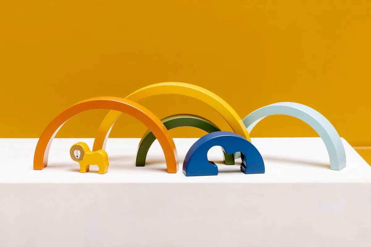 Trixie Houten Stapelregenboog Mr. Lion - 12m+ - FSC