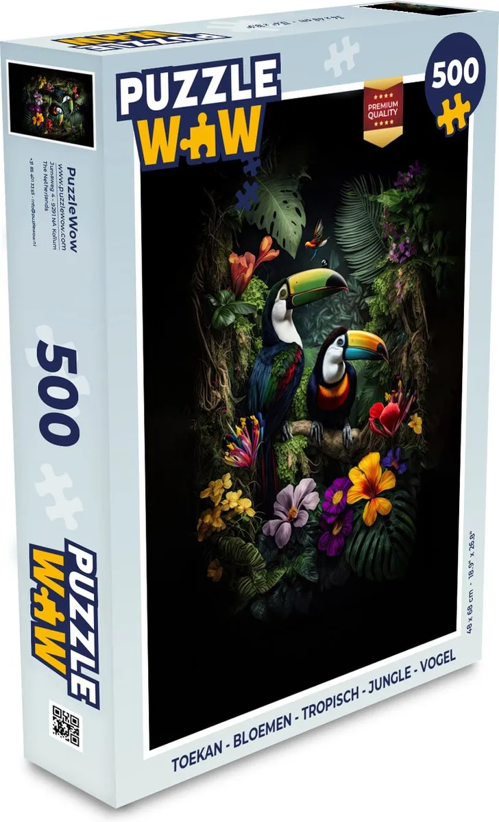 PuzzleWow Toekan Legpuzzel 500 Stuks