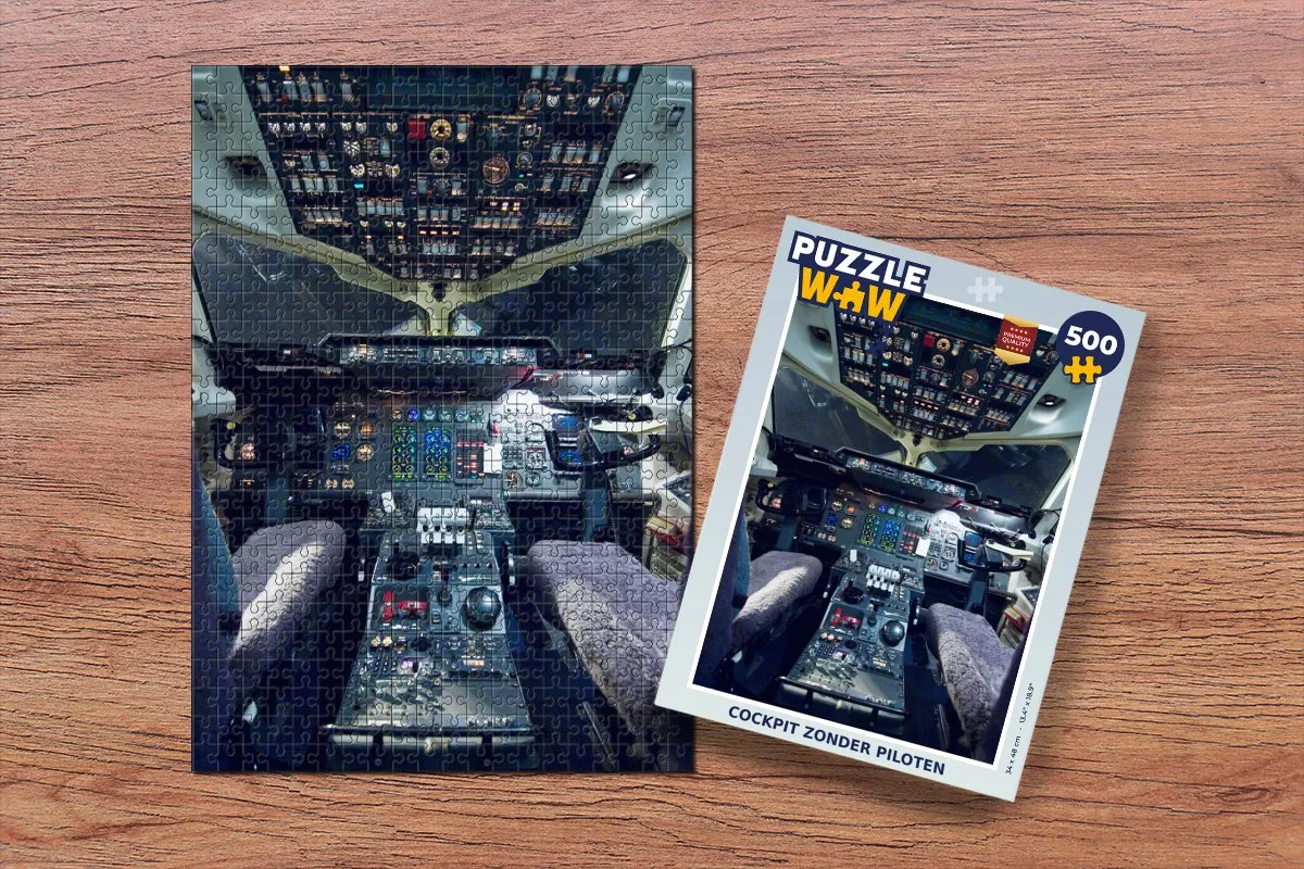PuzzleWow Cockpit zonder piloten Legpuzzel 500 Stuks