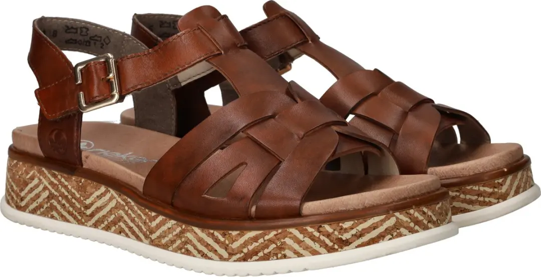 Rieker W0853-24 Dames Sandalen Cognac - afbeelding 4 van 6
