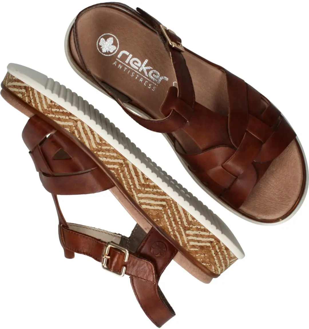Rieker W0853-24 Dames Sandalen Cognac - afbeelding 5 van 6