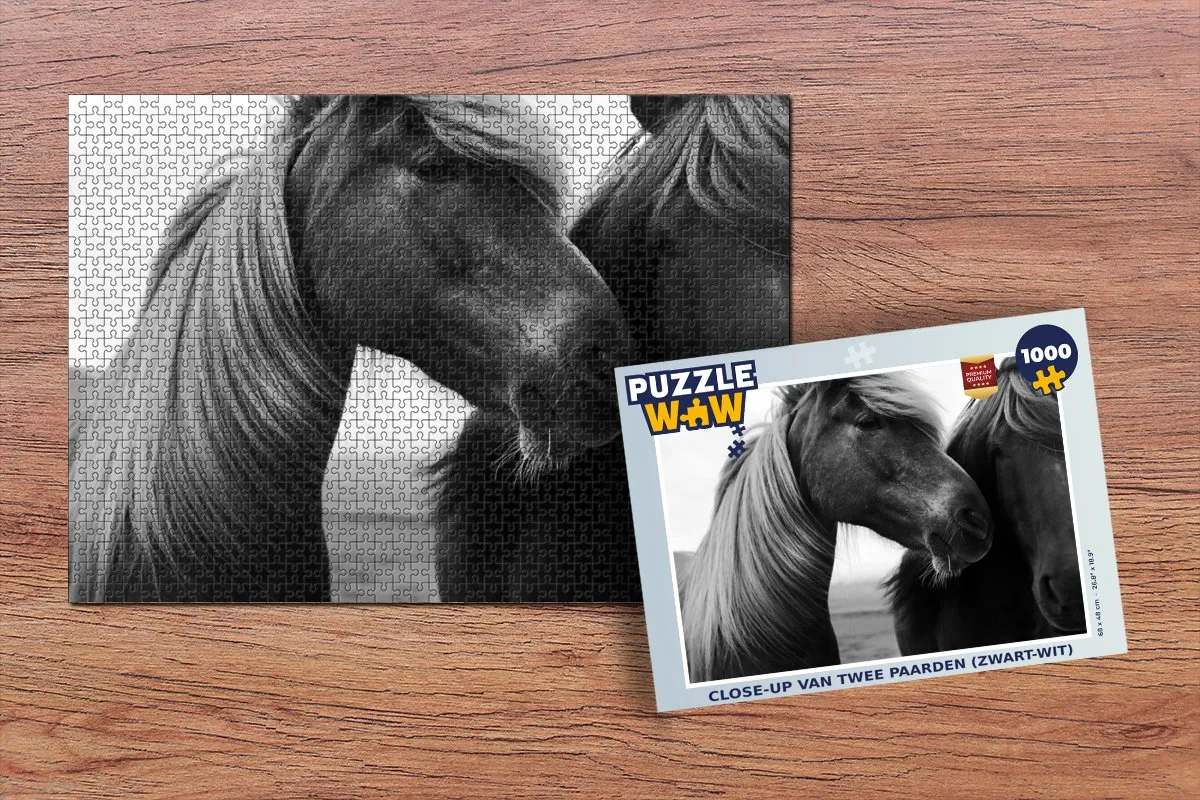 PuzzleWow Paarden Legpuzzel 1000 Stuks - Multicolor
