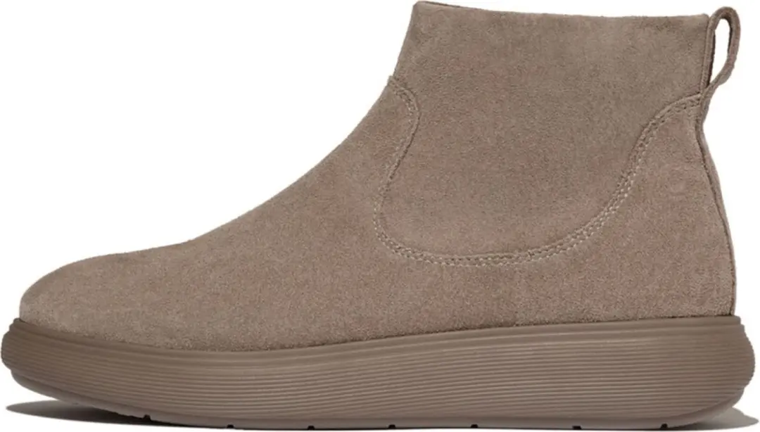 FitFlop IQ-Comff Suede Zip Ankle Boots BRUIN