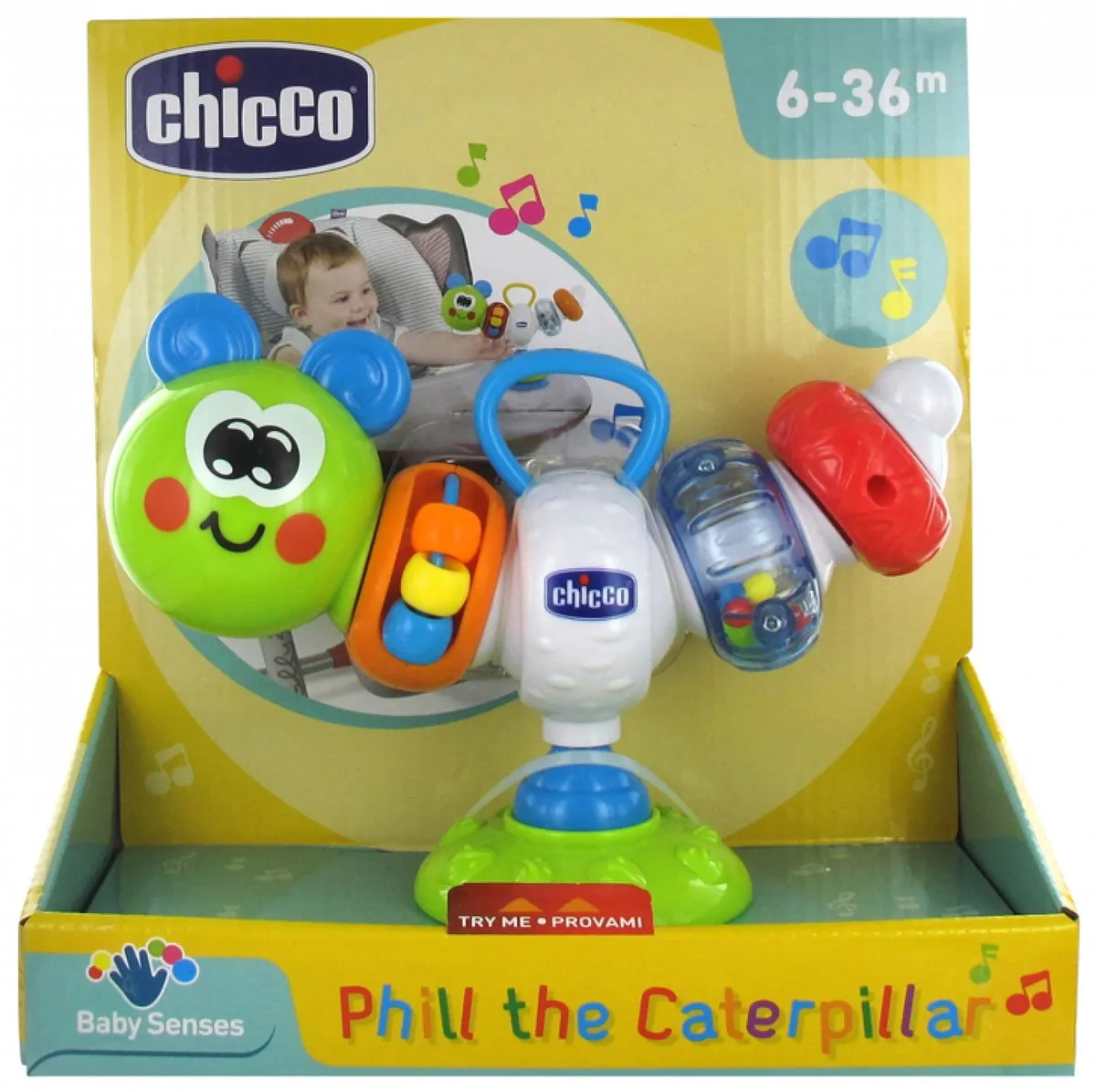 Chicco Phil de Rups Rammelaar - Multicolor - afbeelding 6 van 6