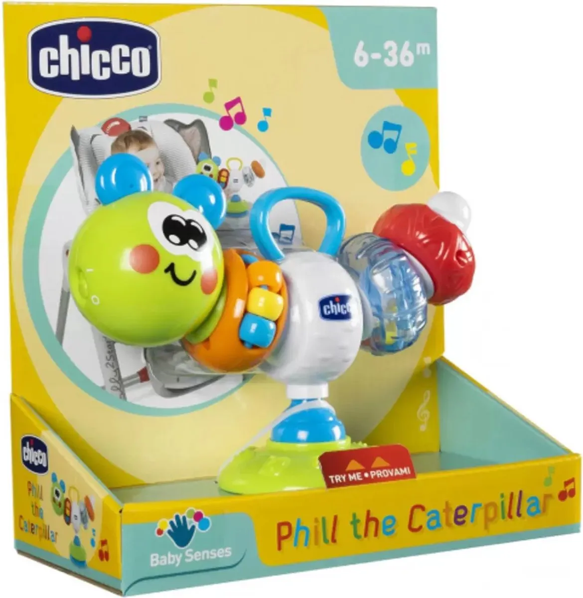 Chicco Phil de Rups Rammelaar - Multicolor