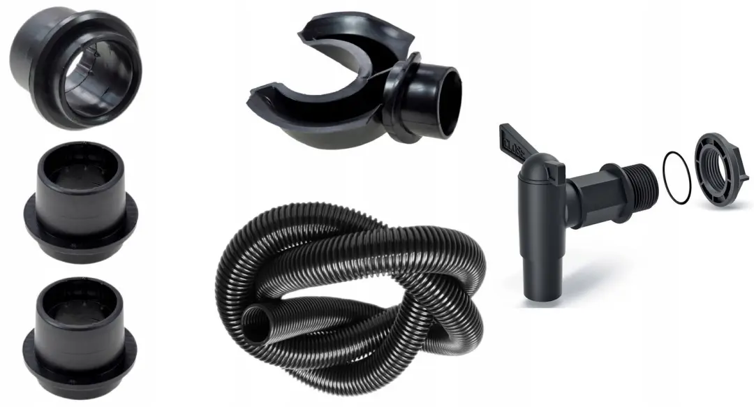 Regenwater Opvang Set: Goot-opvangbak met slang en kraan