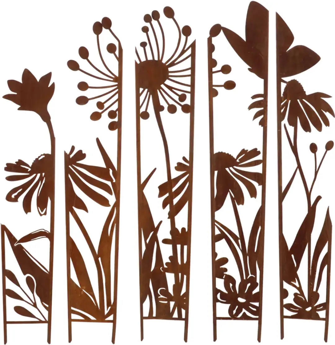 Esschert Design Trellis Klimrek 5-delig Bloemenmotief 117 cm