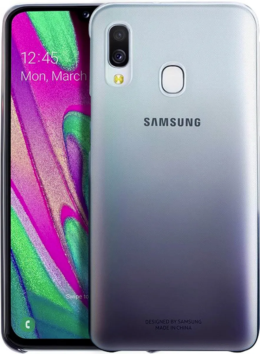 Samsung Galaxy A40 Gradation Cover - Transparant/Zwart