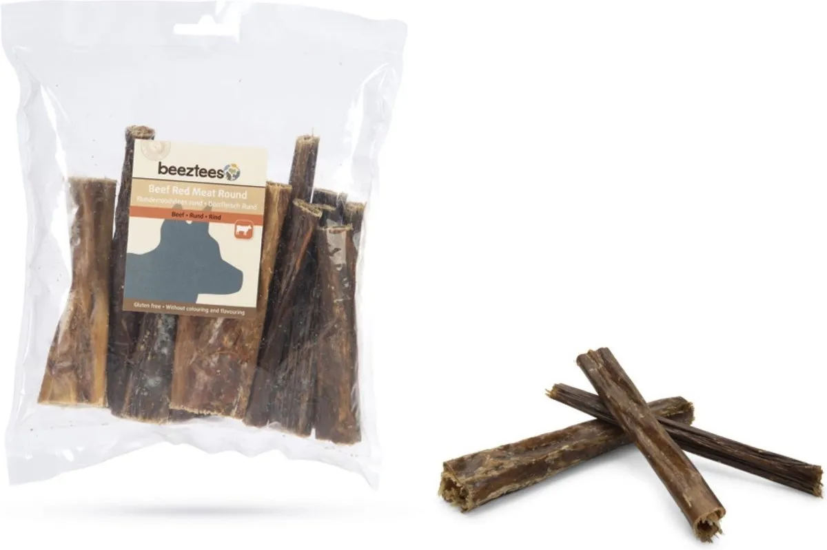 Beeztees Runderrookvlees Rond Hondensnack 200g