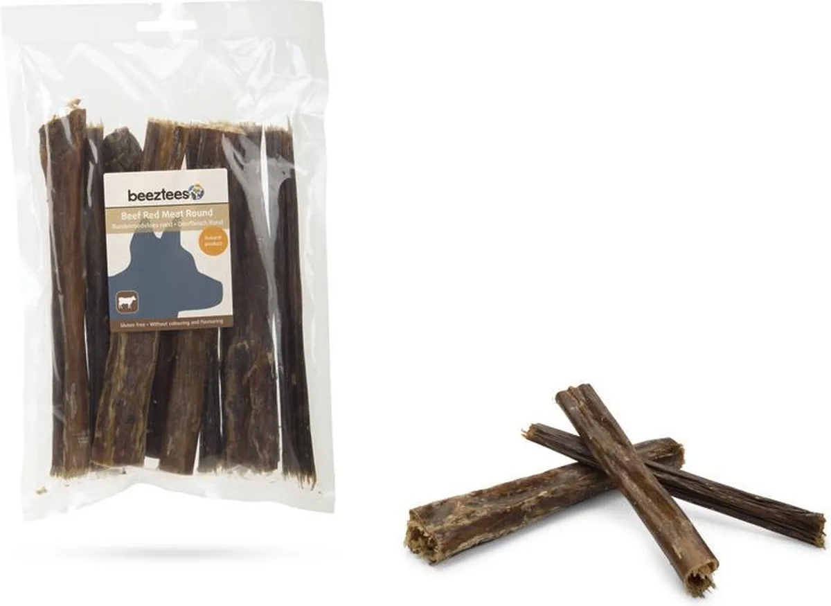 Beeztees Runderrookvlees Rond Hondensnack 200g
