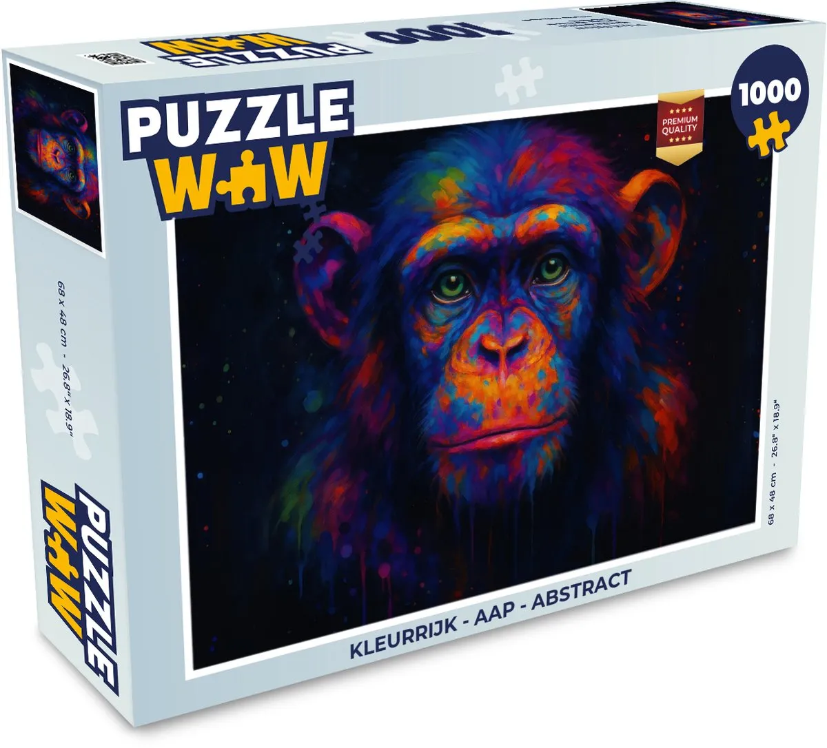 PuzzleWow Aap Legpuzzel 1000 Stukken