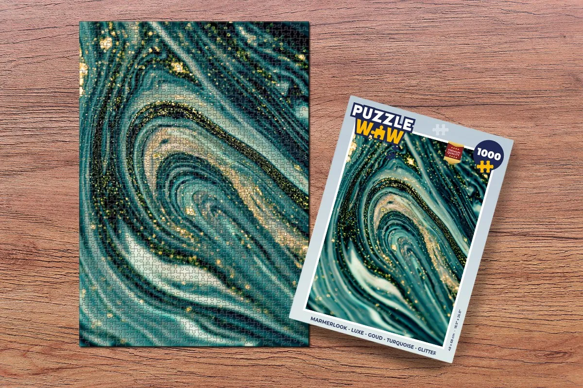 PuzzleWow Marmerlook Legpuzzel 1000 Stuks - Multicolor