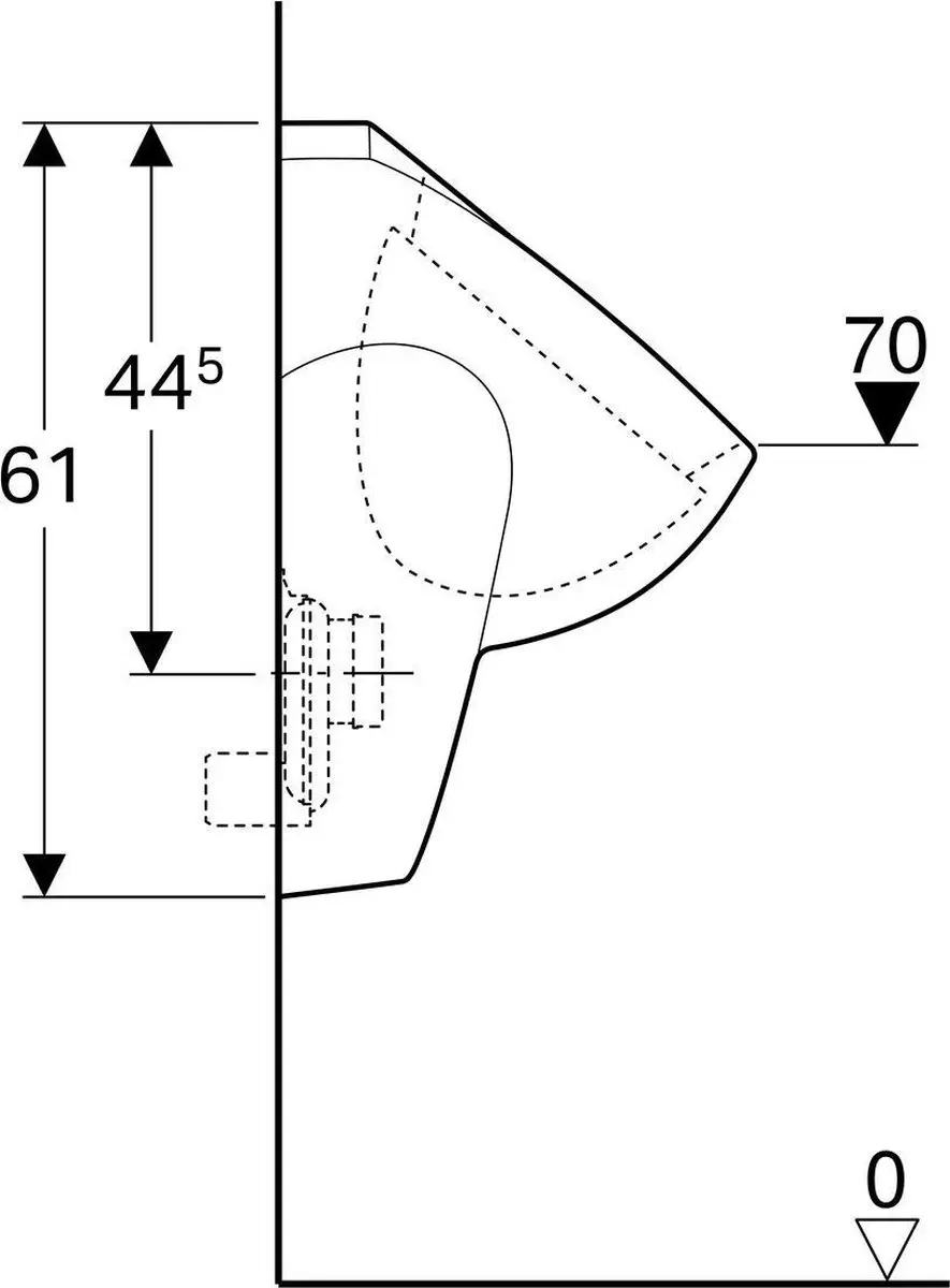 Geberit Renova Urinoir 235300000 - 37cm Wit - afbeelding 5 van 6
