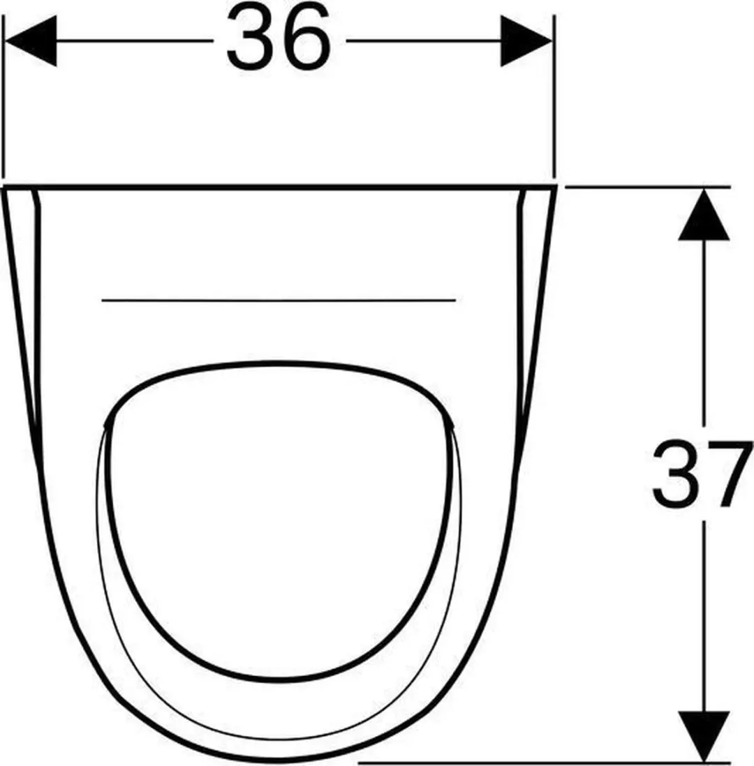Geberit Renova Urinoir 235300000 - 37cm Wit - afbeelding 3 van 6